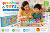 3-in-1 Wooden Alphabet, Numbers & Shapes Learning Puzzle