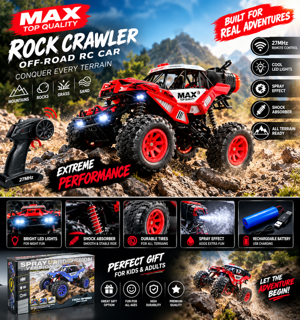 🚙 MAX RC Rock Crawler – Let the Adventure Begin!