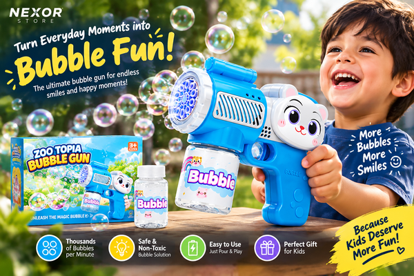 Zoo Topia Bubble Gun – Automatic Bubble Blaster for Kids