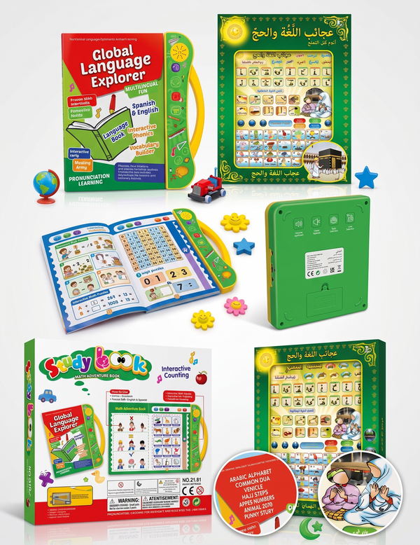 Interactive Kids Learning Combo Deal (Audio Learning Book + Bilingual Learning Tablet)