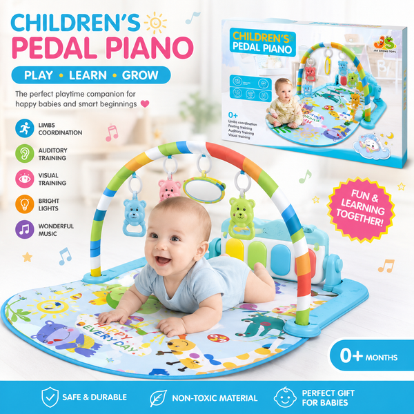👉 Baby Musical Play Gym & Pedal Piano – Fun Learning Activity Mat