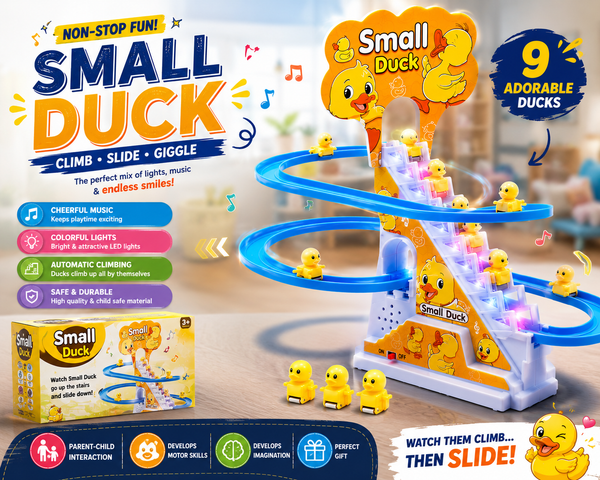 31% OFF! 🦆 Small Duck Climbing Stairs Track Toy – Fun Automatic Racing Game for Kids