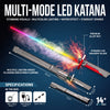 Multi-Mode LED Katana Sword – RGB Glowing Blade with Vapor & Spark Effects