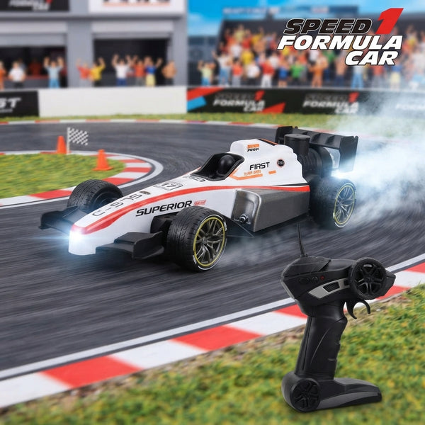 1:14 Scale High-Speed Formula 1 RC Car – Spray & Smoke Effect, LED Lights | Cash On Delivery | Free Shipping